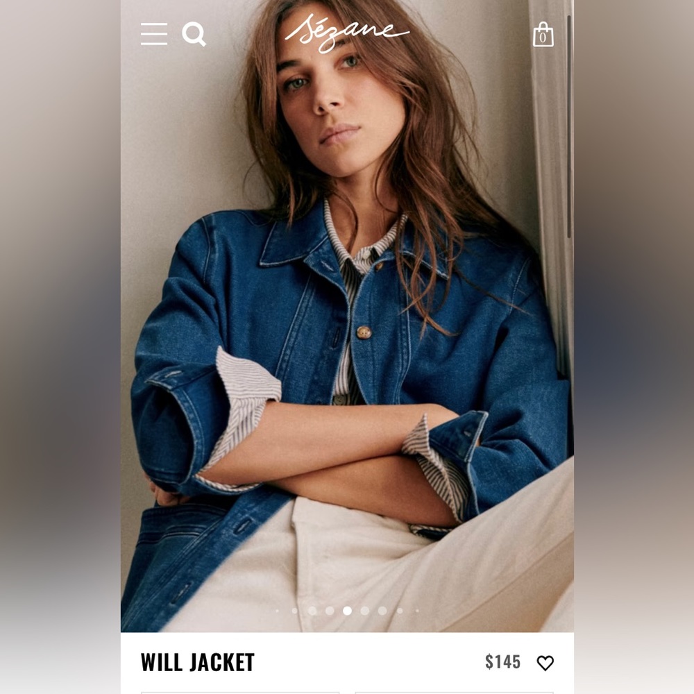 Sezane Denim Will Jacket XS